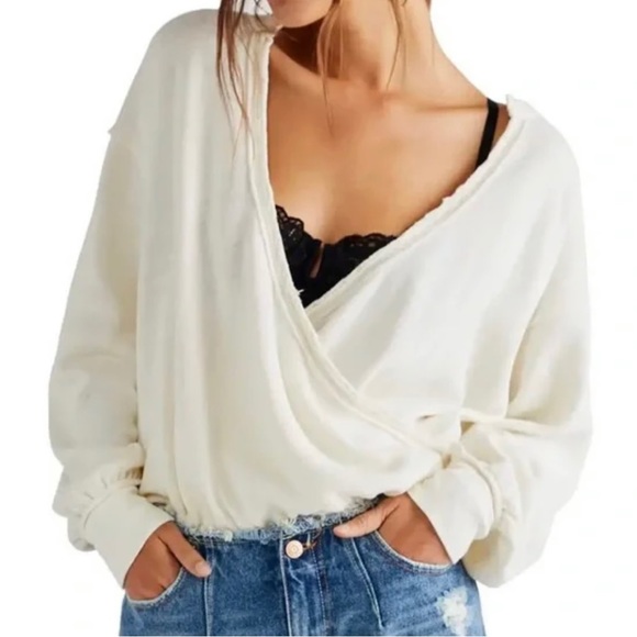 Free People Tops - Free People Cream Long Sleeve Top